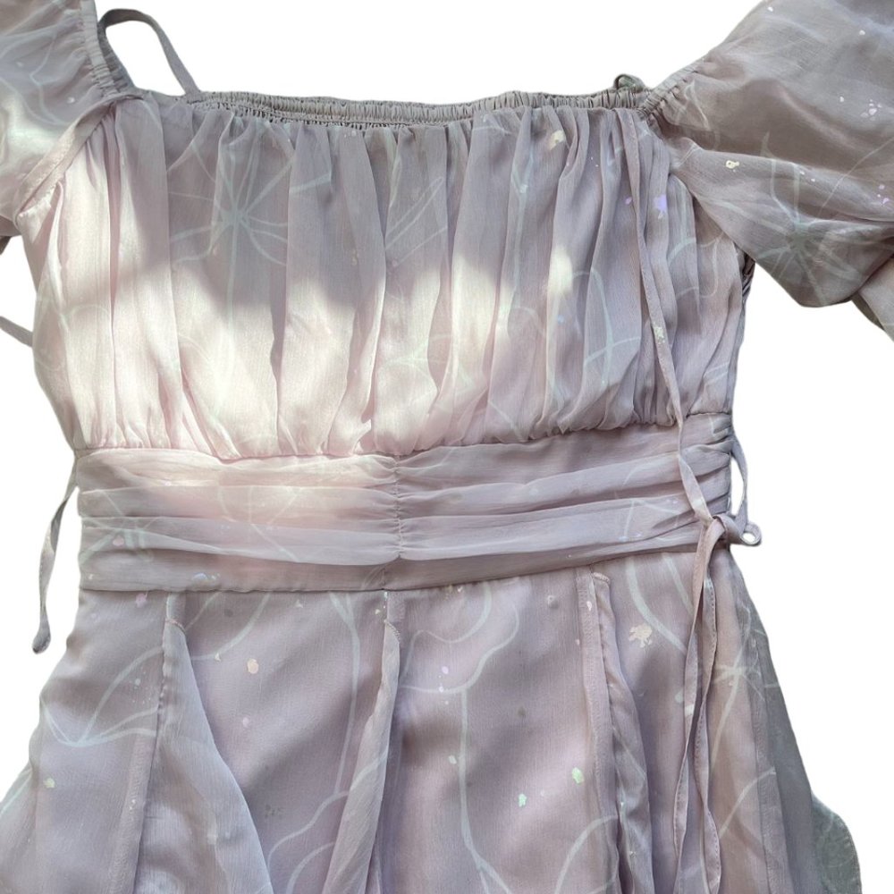 *NWT* Dreamy Purple Puff Sleeve Princess Dress Fits XS - Picture 3 of 8